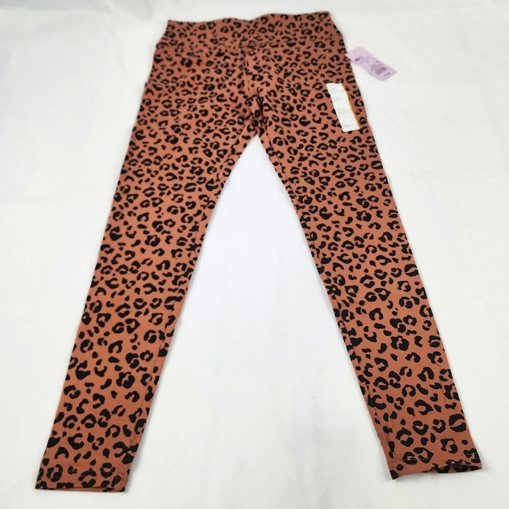 Women's High-Waisted Classic Leggings Small Leopard Print Soft Stretch